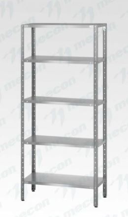 Стеллаж полочный MECON СПЛн - 1500*500*1800 Norma Inox (полка сплошная 5 шт)