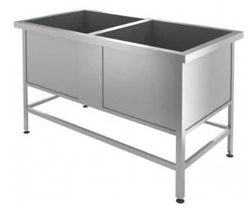 Ванна моечная двухсекционная CRYSPI ВМ 2/630 оц 1250х630х870 мм