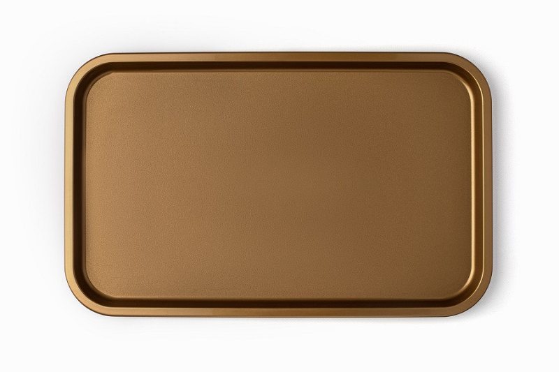 Поднос 52,5*32,5 см. золотой поверхность шагрень (508) MG /1/10/