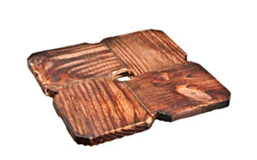 Подставка под горячее; сосна; H=1, L=15, B=15см; коричнев.