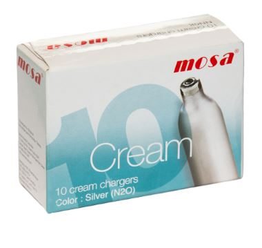 Баллончики Mosa для сифона для взбивания сливок (N2O) 10 шт/уп