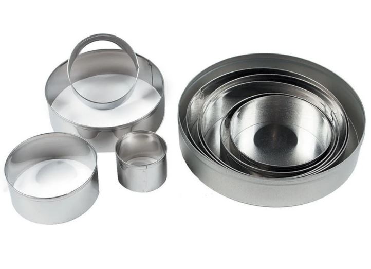 Набор кондитерских форм "Кольцо", h 3 см, d 4/ 6/ 7/ 8/ 9/ 10/ 11/ 12/ 12,5 см, P.L. Proff Cuisine