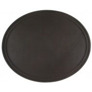 Поднос прорезиненный овал. 680*460*45 корич.[2700CT Brown]