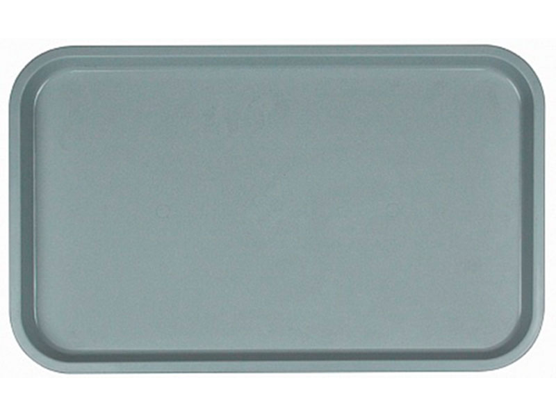Поднос столовый 530х330 с бортиками серый, ПП [1737]