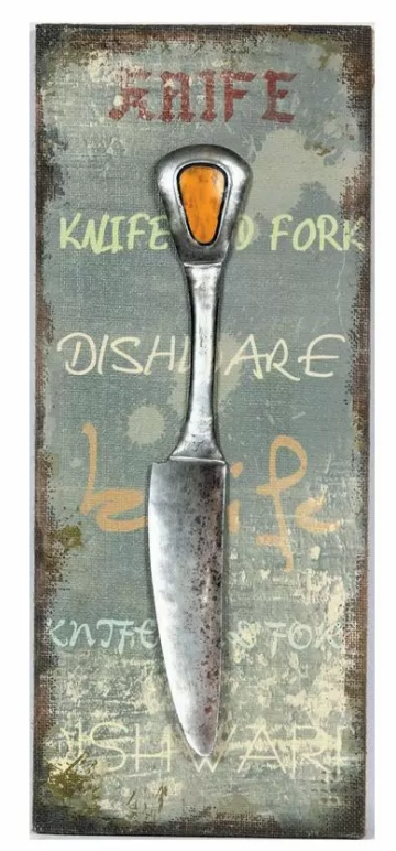 Картина "Knife" 60*25*4,5 см