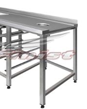 Стол нержавеющий для сбора отходов Finist 1000*600*850 , отверстие справо