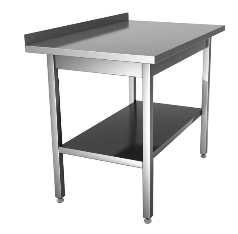 Стол производственный пристенный с бортом HESSEN СРП 18*6 нерж.
