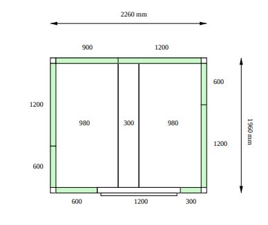 Камера холодильная INTERCOLD КХН-9,67 (1960x2260x2720) 80 мм (бесстоечная)
