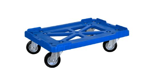 Тележка 600х400х175 мм ПЭНД резиновые черн колеса