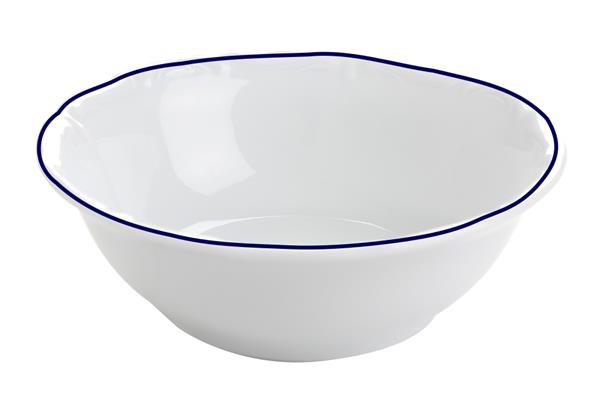 Салатник 15 см, кант синий