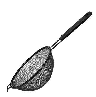 Сито с пласт. ручкой; антиприг.покр.; D=180, H=65, L=380мм; черный