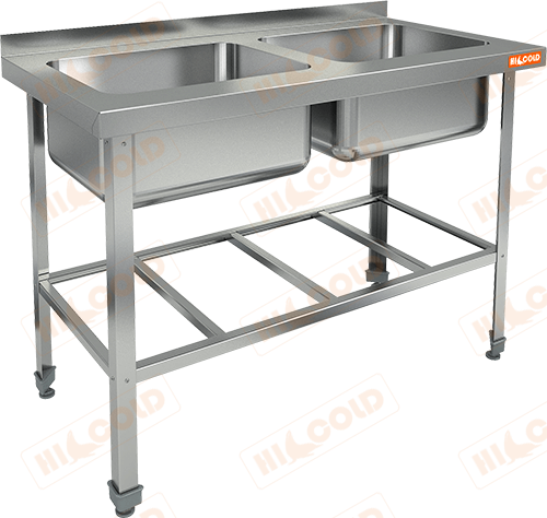Ванна моечная двухсекционная HICOLD НСО2М-12/7БР ЭЦ