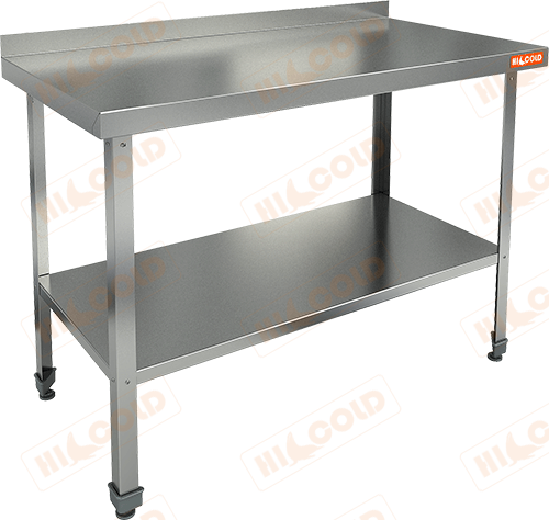 Стол пристенный с бортом и полкой HICOLD НСО-12/7БП ЭЦ