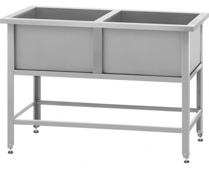 Ванна моечная ВМСн - 530/2 (1010*530*860) "Norma Ral", 2 м/о 430*430*300 (полка с отверстием, борт;