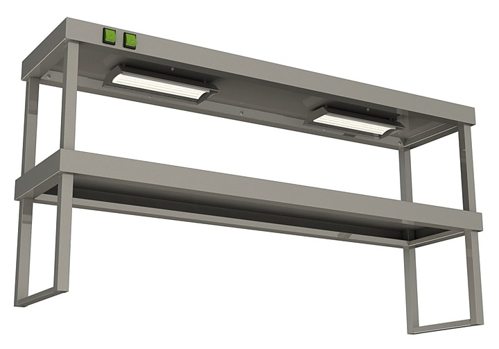 Полка тепловая настольная RESTOINOX ПНТК2-13.9/3 (1390х300х800)