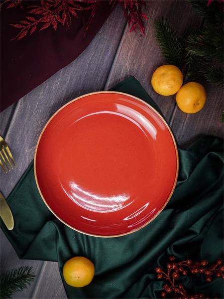 Салатник полуглубокий, 22 см, красный Seasons