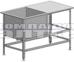 Ванна моечная с рабочей поверхностью МХМ МРП-0,4-0,63/1,21