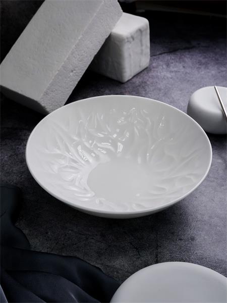 Салатник 1,35 л, d 23,5 см h 6,7 см, костяной фарфор, Origami