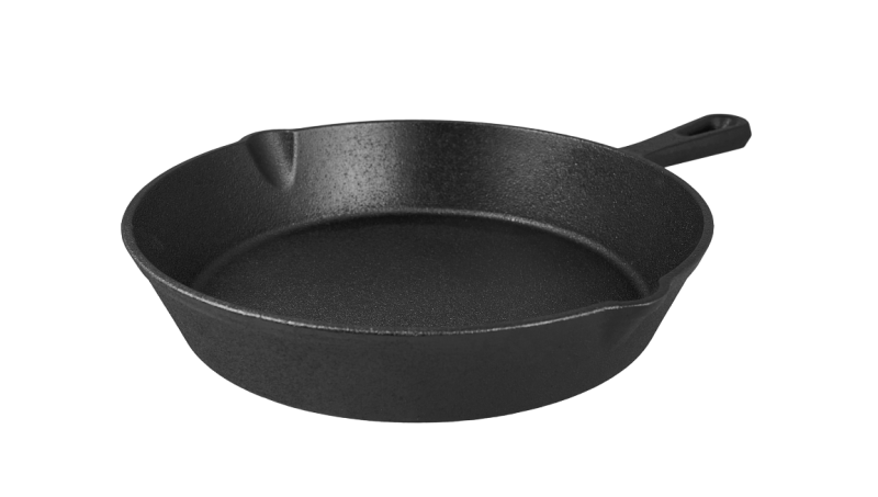 Сковорода d=24,5 см. h=5 см. 1,6 л. чугун. глубокая с лит. ручкой