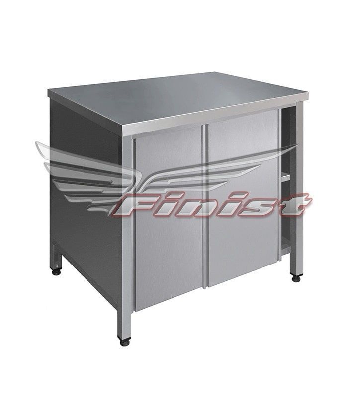 Стол-тумба FINIST СТПк с дверцами купе 1200х500х850 нерж