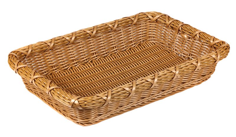 Корзинка пластиковая 300х450х80 мм прямоугольная коричневая [Brown 5503]