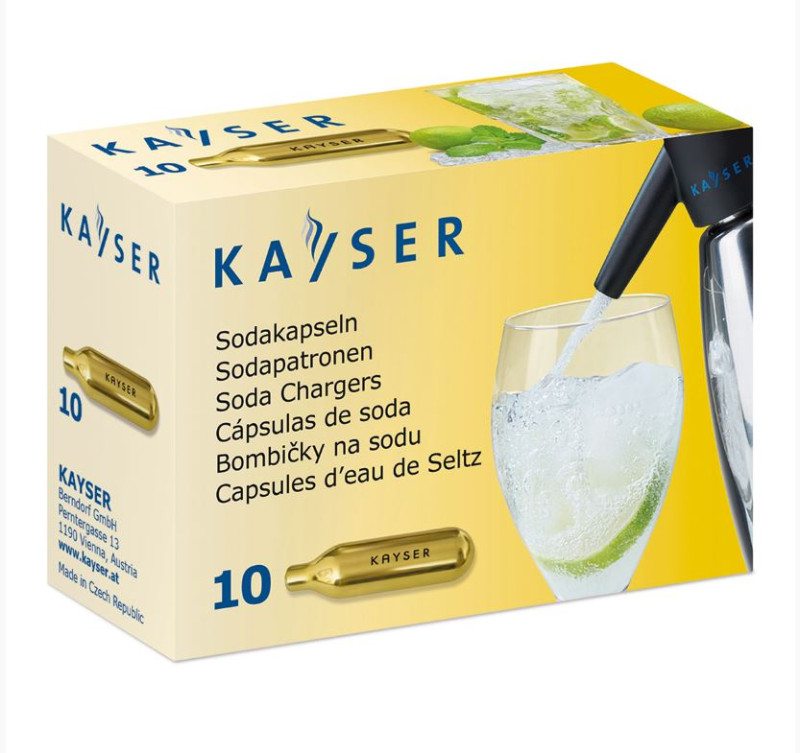 Баллончики для содовой воды KAYSER (CO2), 10 шт/уп