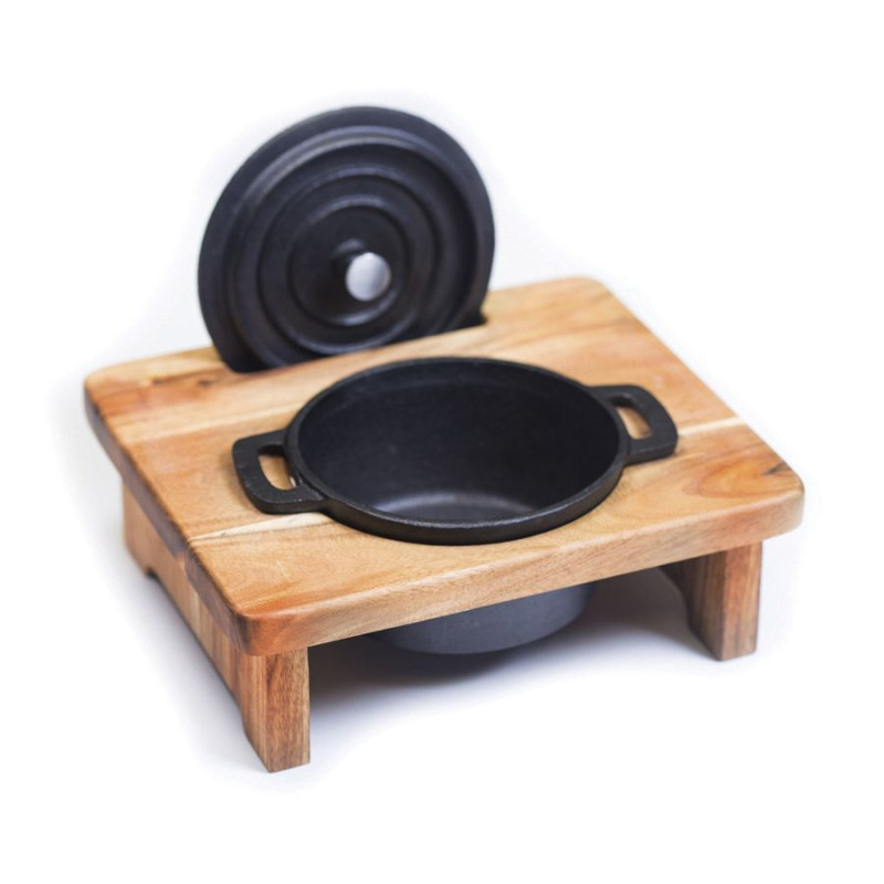 Подставка из бука для чугунной кастрюли «Круг», 19,5*18 см