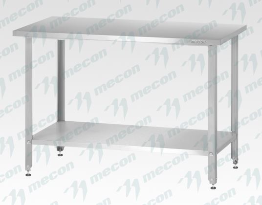 Стол производственный СПРн - 1200*700*860 "norma Inox", борт (полка сплошная., ножка угловая)