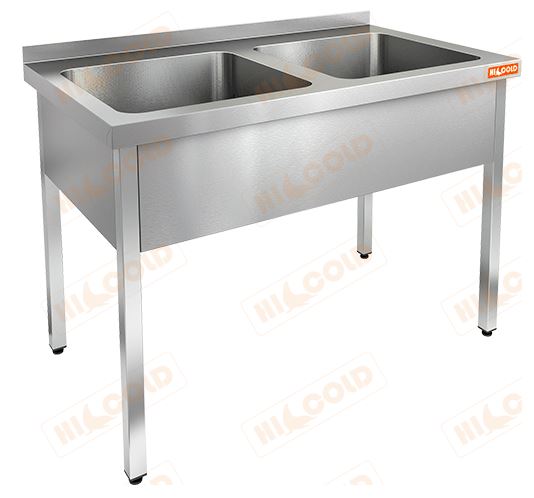 Ванна моечная двухсекционная цельнотянутая HICOLD НСО2М-12/6Б