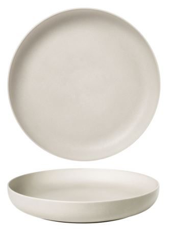 Тарелка с бортом d=21.5 cм,фарфор "NOBLE" серия "Fine Plus-Light Grey"