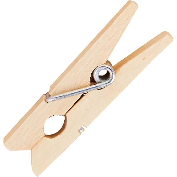 Прищепки-мини д/бокала [500шт]; дерево; L=35мм; св. дерево