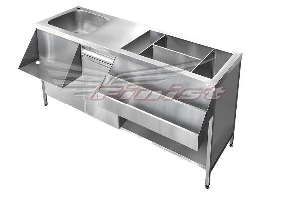 Барная станция Finist 1600х500_720х850 (цельнотянутая мойка)