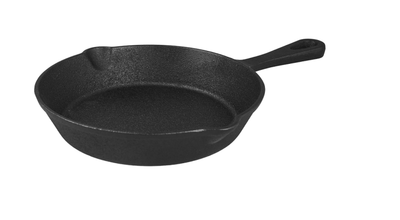 Сковорода порц. d=15 см. h=3,2 см. 0,4 л. чугун. с лит. ручкой