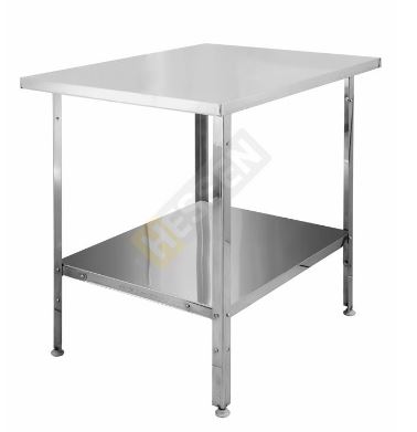 Стол рабочий островной HESSEN СО 18/8 оц со сплошной полкой