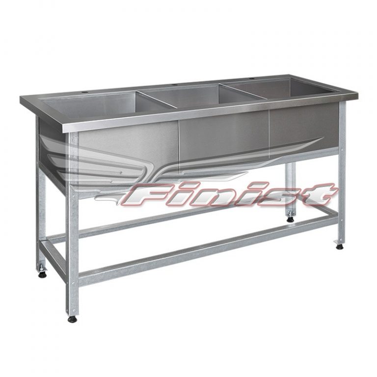 Ванна ВМЛ-3, отверстие на каждую мойку 1700*700*850