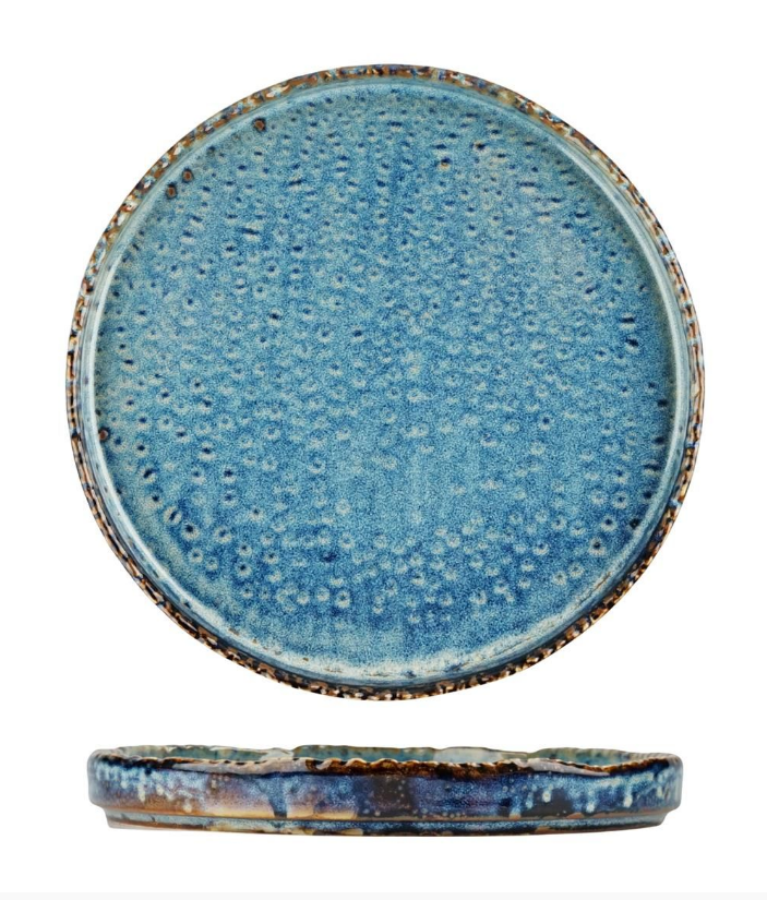 Тарелка с бортом d=21 см, h=2,4 см, 500 мл, фарфор,серия "Aqua Blue" P.L.