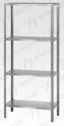 Стеллаж полочный СПЛн - 600*400*2000 "Norma Inox" (полка сплошная 4 шт.)