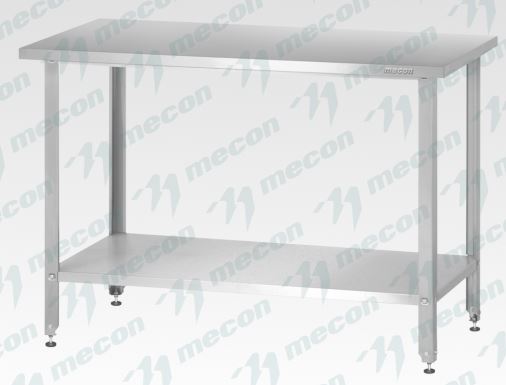 Стол производственный СПРн - 800*600*860 "Norma Inox", борт (полка сплошная; ножка угловая)