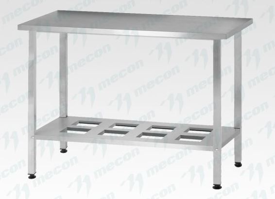 Стол производственный СПРн - 1200*600*860 "Norma Ral", борт (полка-решетка; ножка профильная, тр. 40