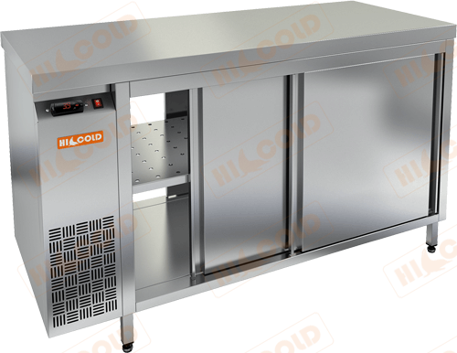 Стол тепловой сквозной двери купе HICOLD TS T 15 SN O + колеса