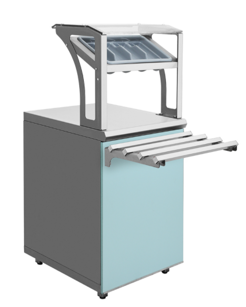 Прилавок для приборов и подносов Luxstahl ПП-600 (7 вариантов цветов)