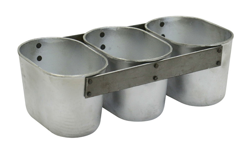 Форма хлебная алюм.литая №11 Овал 150х95х100мм, 3-секционная