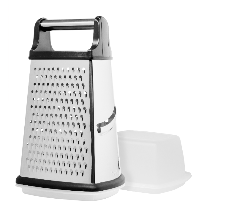 Терка 4-х гранная 24 см. нерж. с платик. ручкой Abert