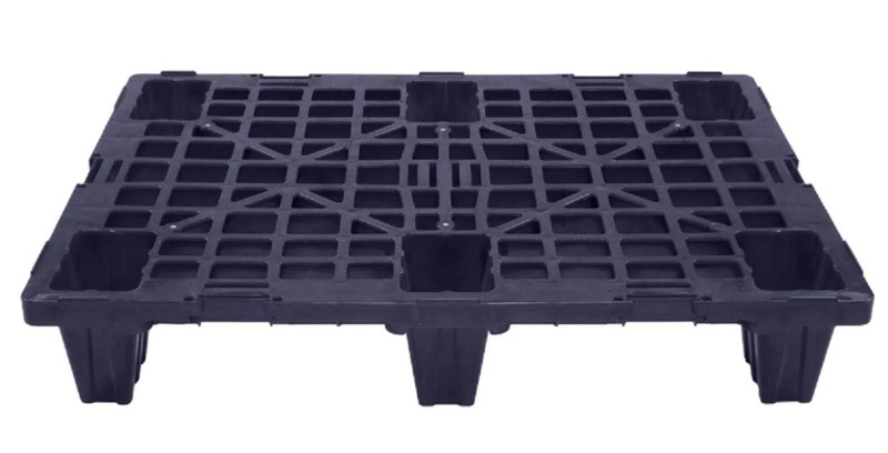 Поддон 800x600x140 перфорированный, на ножках цв. черный