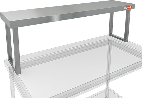 Полка нержавеющая настольная одинарная HICOLD НПСТ 1-11/3 (H=400мм) настольная