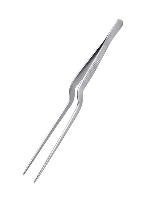 Щипцы (пинцет) 20 см. изогнутые нерж. MGsteel /1/