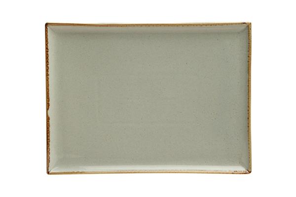 Блюдо прямоугольное 21*27 см фарфор цвет серый Seasons