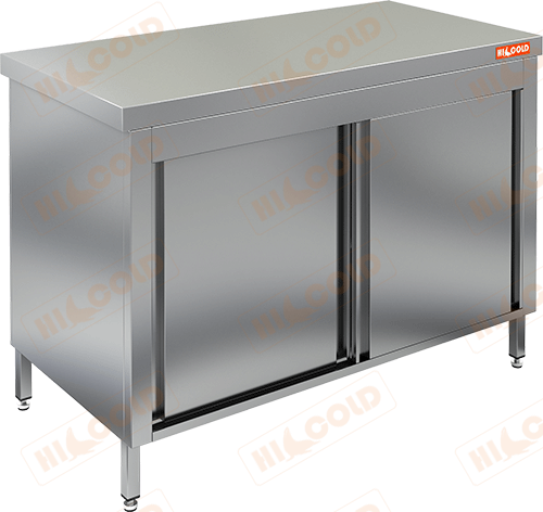Стол-тумба островной HICOLD НСЗК-11/6 нержавеющий, двери купе