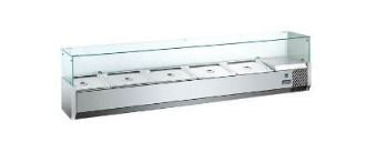 Витрина холодильная настольная HURAKAN HKN-VRX1500/380 6*GN1/3