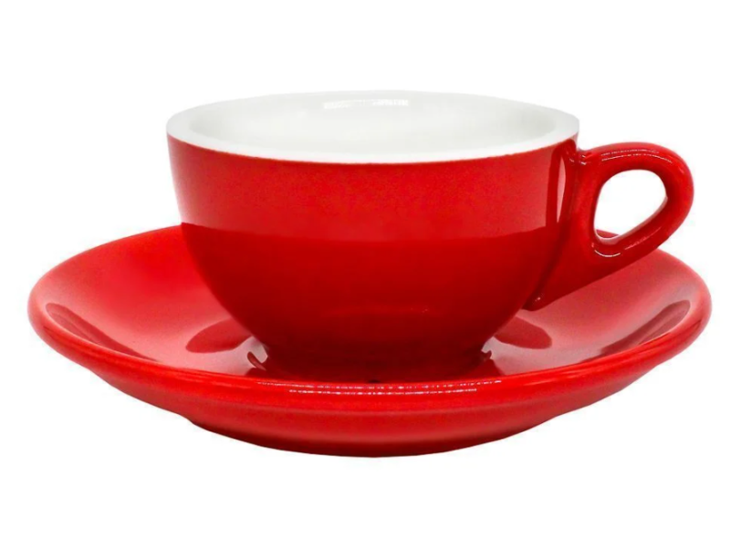 Кофейная пара "Barista" 70 мл.красная.фарфор. P.L.